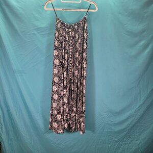 Keliki Hawaii Black & White Floral Sundress O/S 100% Rayon